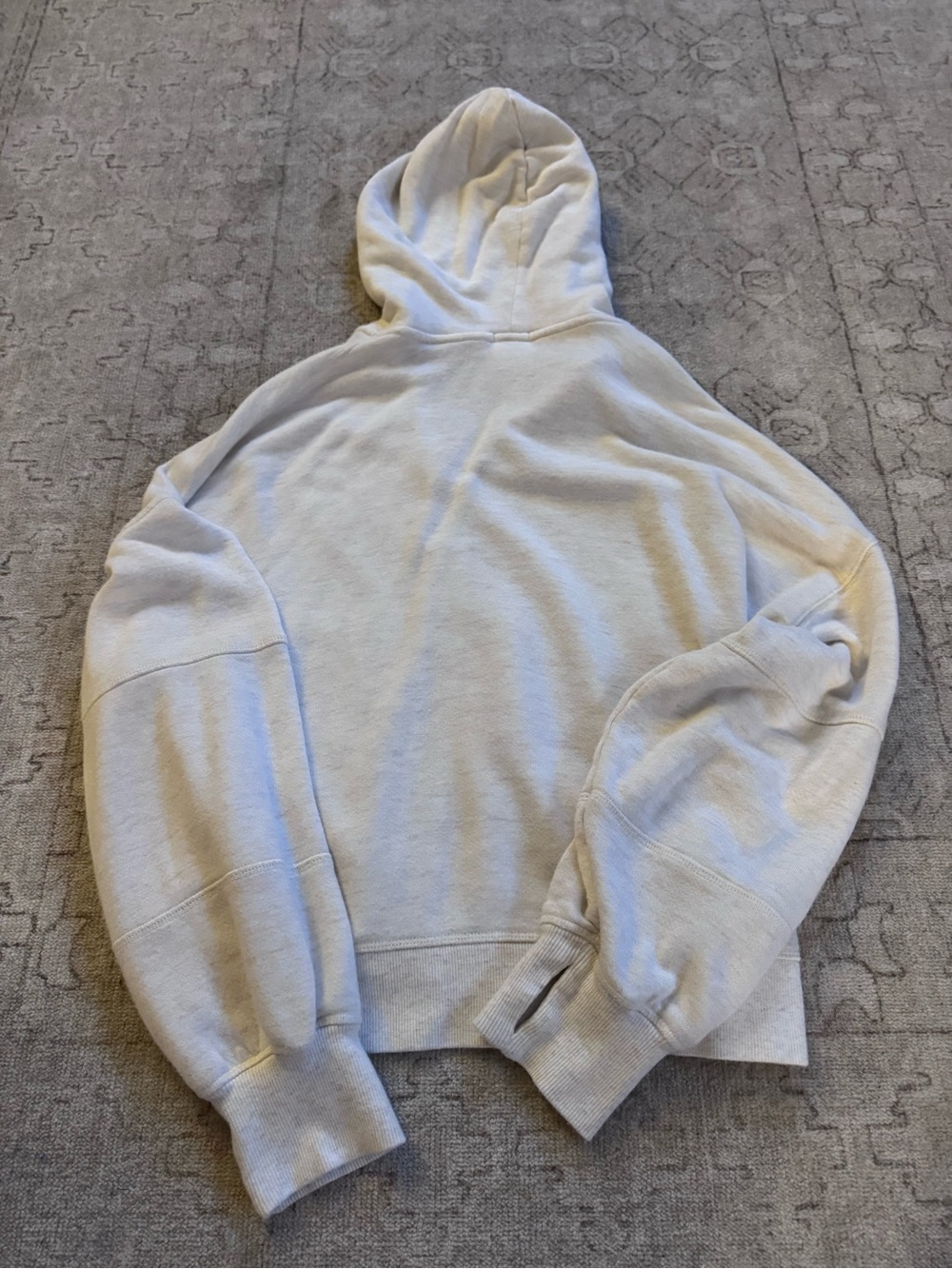 OFFLINE By Aerie Keep It 100 Terry Full Zip Hoodie, Heathered Frost - Picture 11 of 14